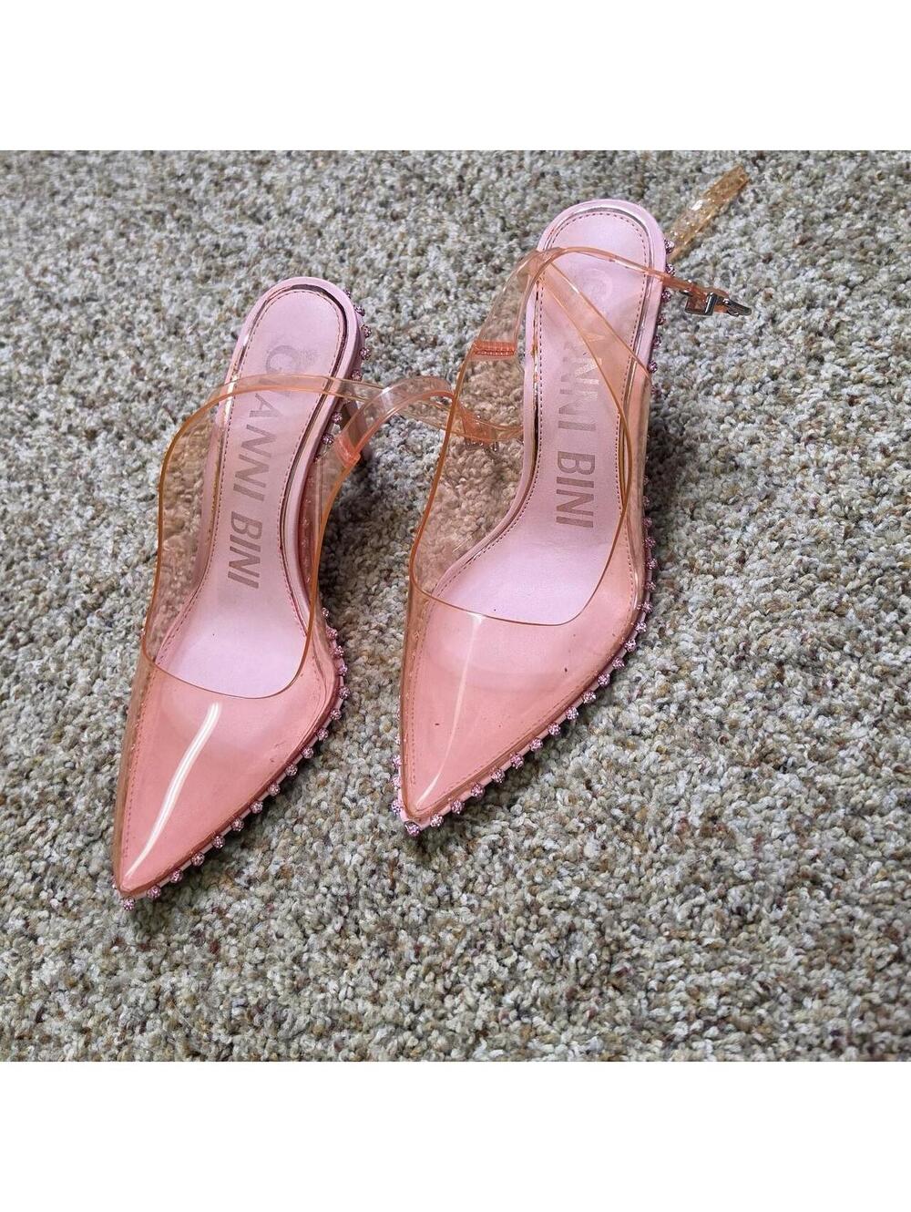 Pink Gianni Bini heels vinyl heels